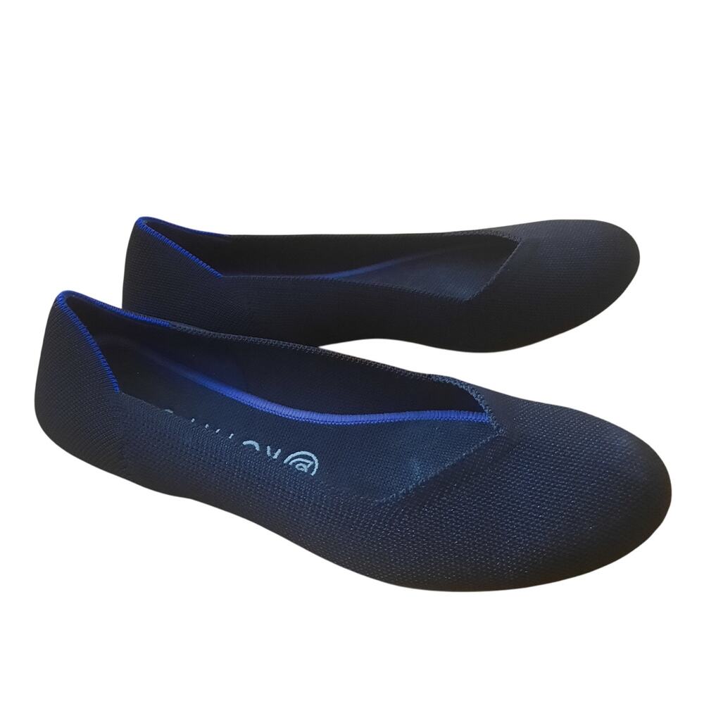 Rothy's Maritime Womens Black Round Toe Ballet Flats Size 9.5